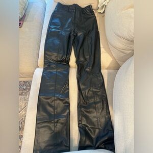 Zara Black Leather Trousers